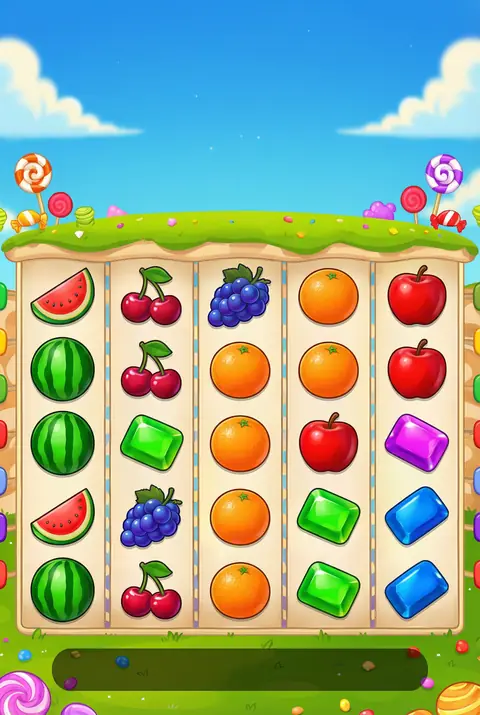 Candy-style slot interface preview